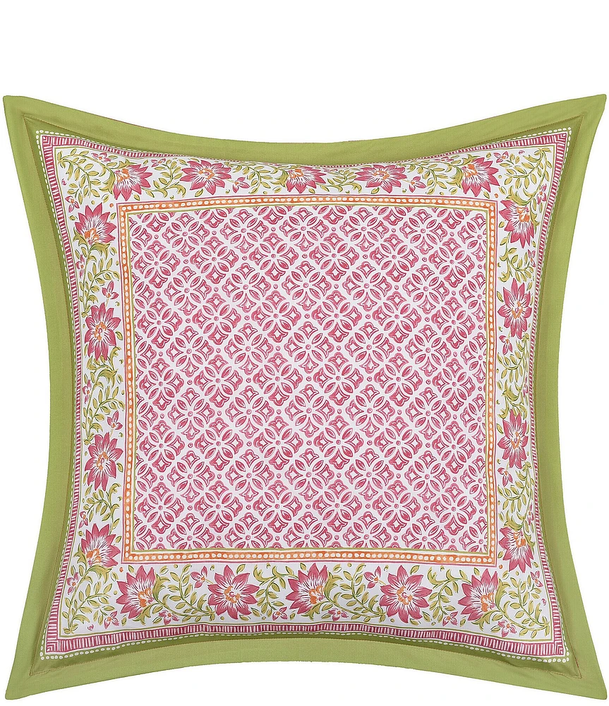 J. Queen New York J. By J. Queen New York Shiloh Floral Geometric Print Euro Sham
