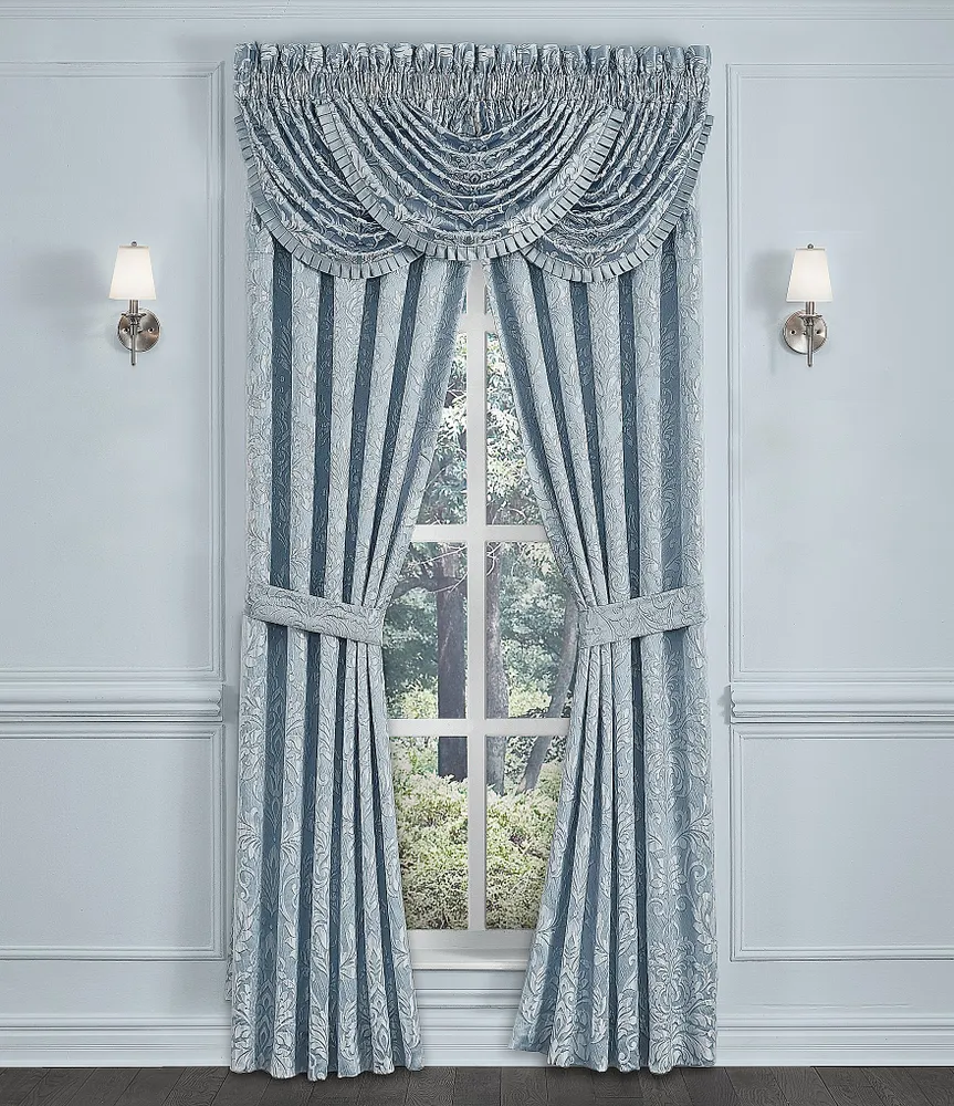 J. Queen New York Malita Jacquard Damask Lined Window Treatment