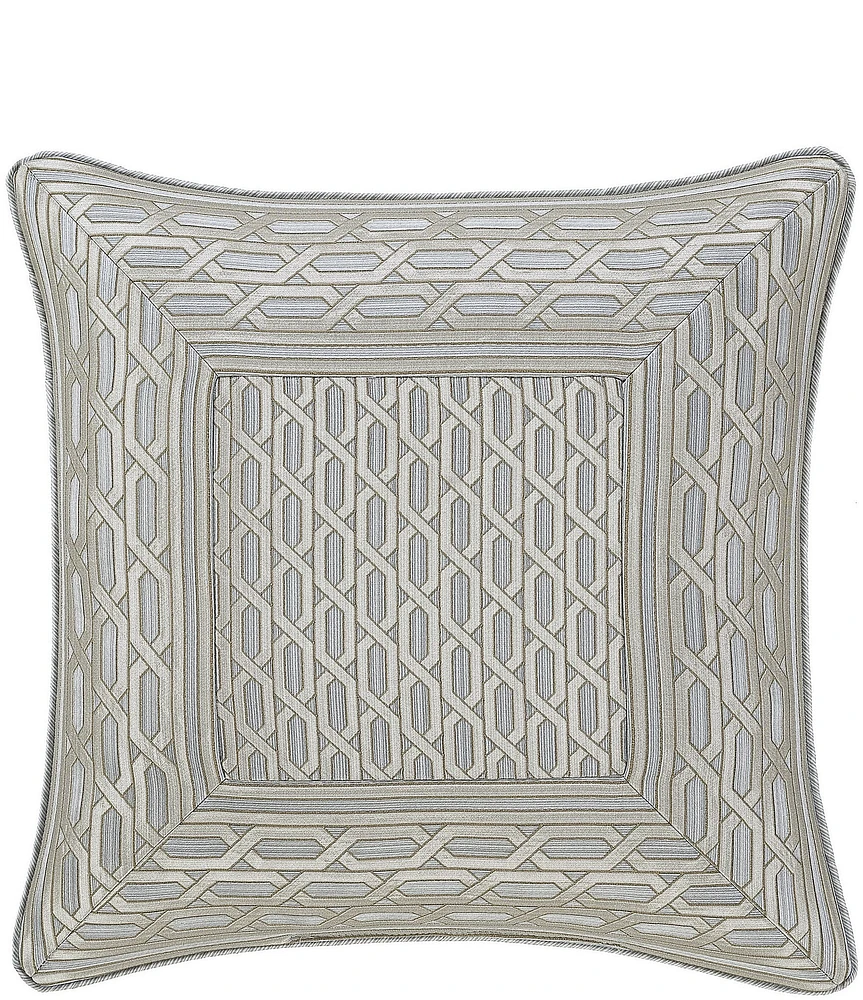 J. Queen New York Metropolitan Woven Geometric Design Reversible Square Pillow