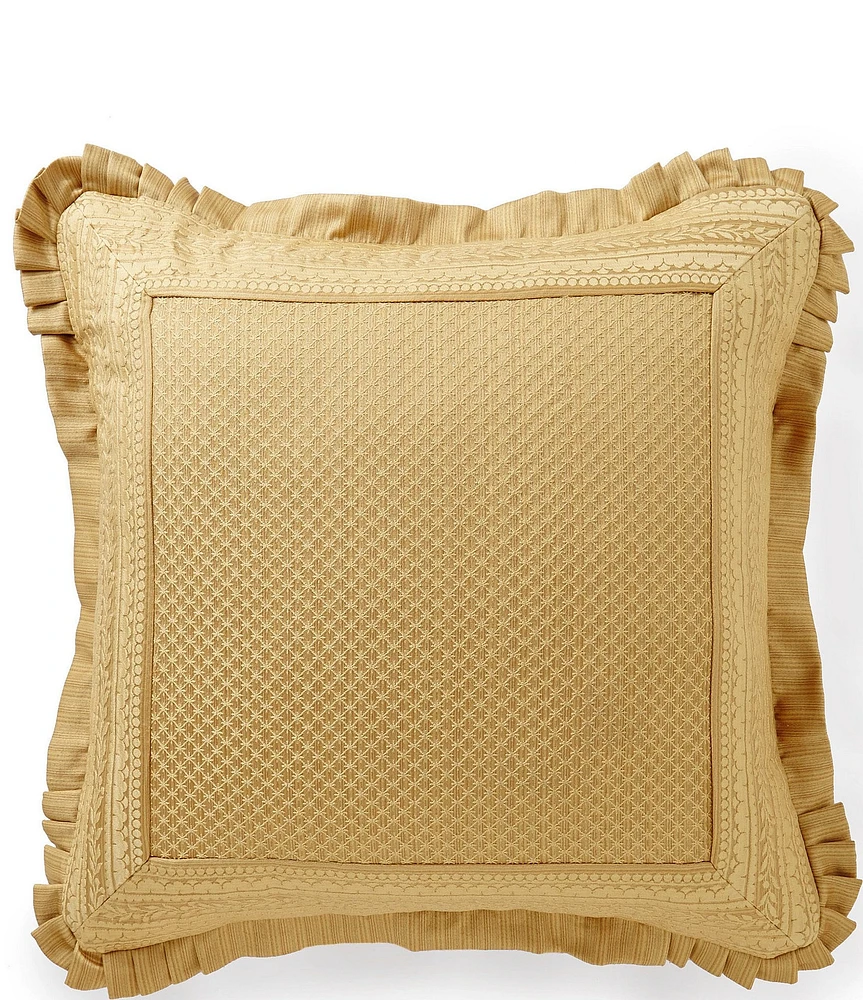 J. Queen New York Napoleon Pleated Diamond Pattern Euro Sham