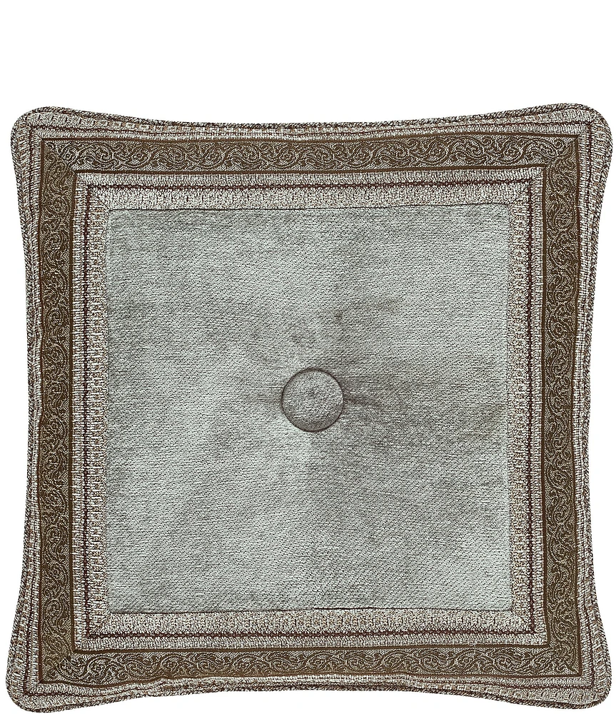 J. Queen New York Provence Button-Tufted Chenille Square Pillow