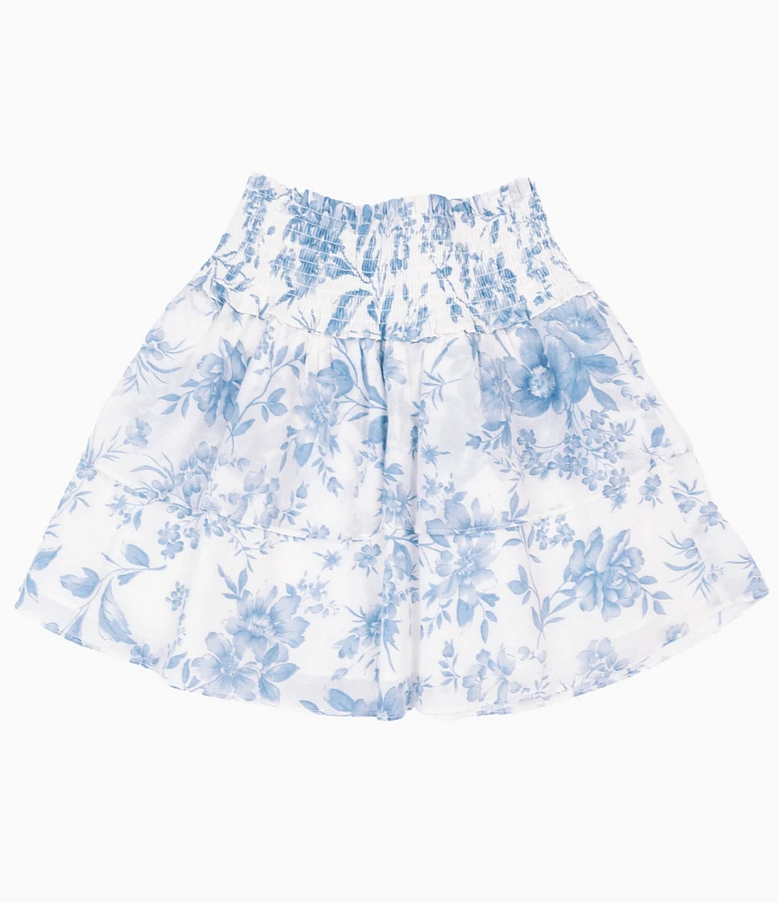 J.Marie Big Girls Chloe Toile Floral Print Skirt