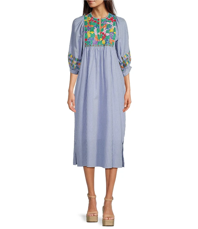 knee length dresses for ladies J. Marie | The Pink Playa Button Up Midi Dress main image 0
