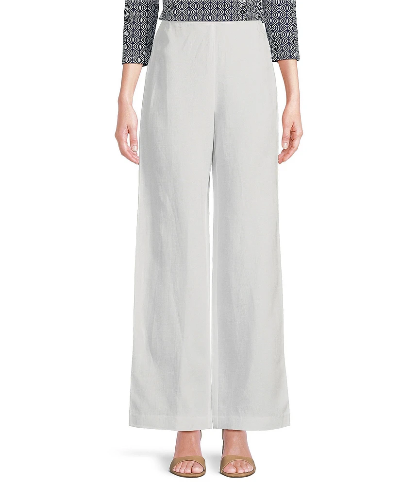 J.McLaughlin Carter Knit Linen Flat Front Straight Leg Pants