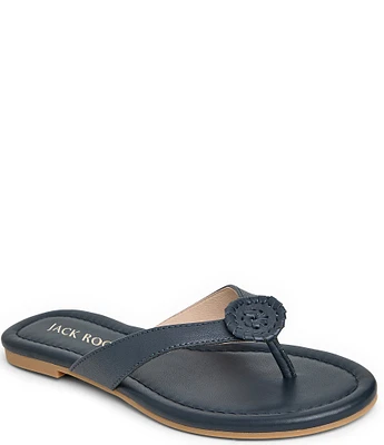 Jack Rogers Roxy Leather Flip Flops