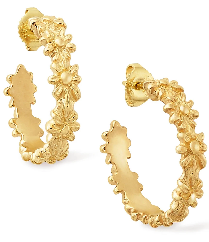 James Avery 14k Gold Margarita Hoop Ear Posts, Large
