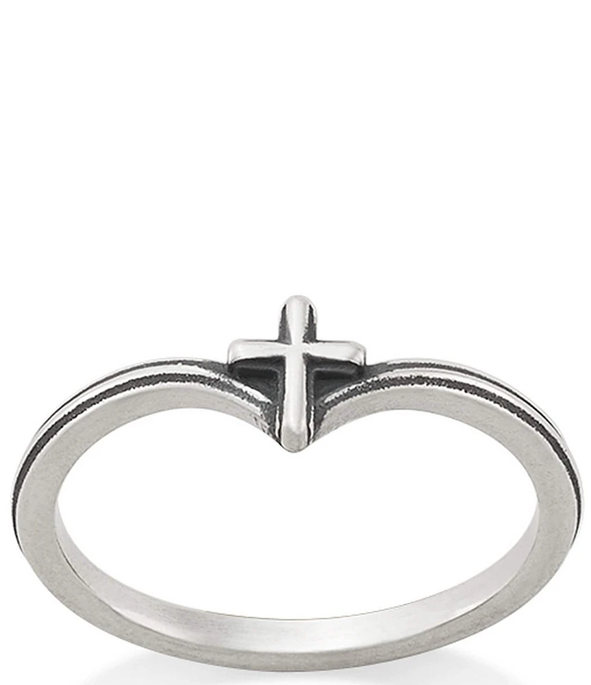 James Avery Chevron Cross Band Ring