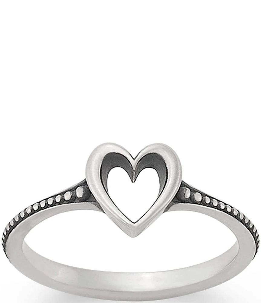 James Avery Delicate Beaded Heart Ring