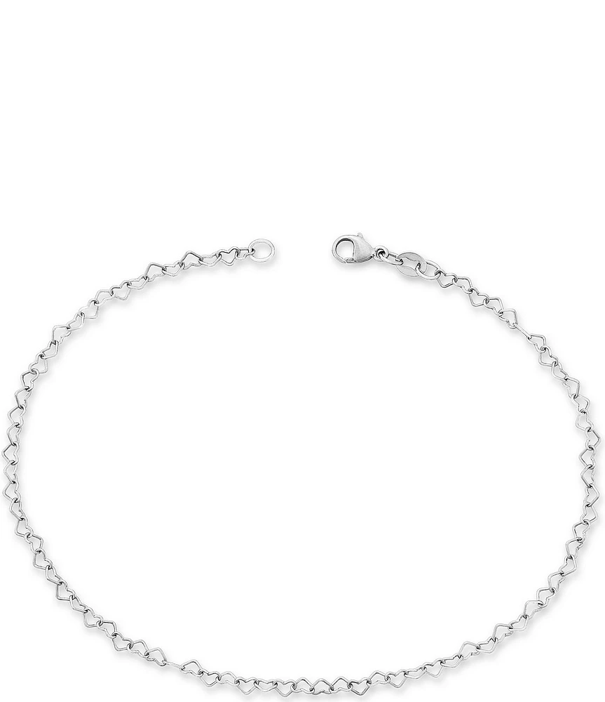 James Avery Delicate Connected Hearts Chain Anklet