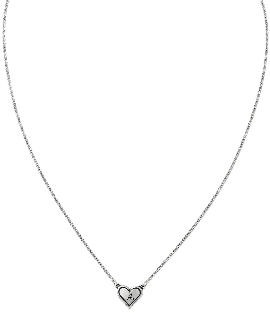 James Avery Short Delicate Heart Initial Necklace