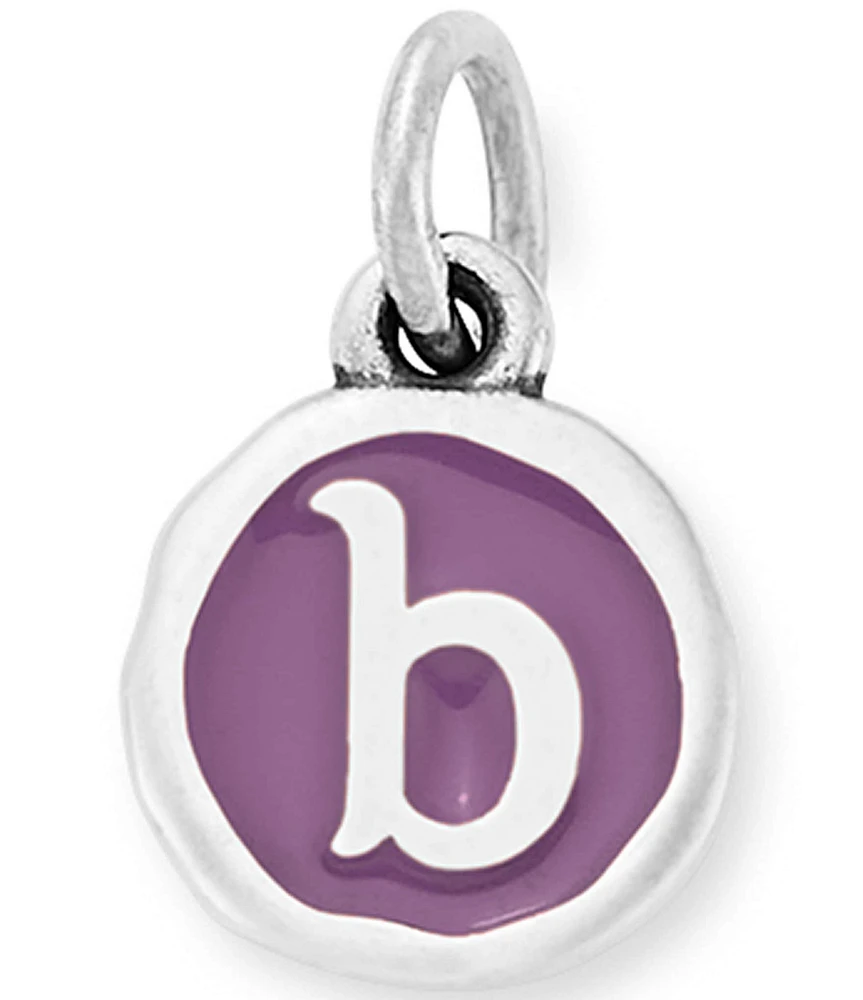 James Avery Enamel Purple Initial Charm