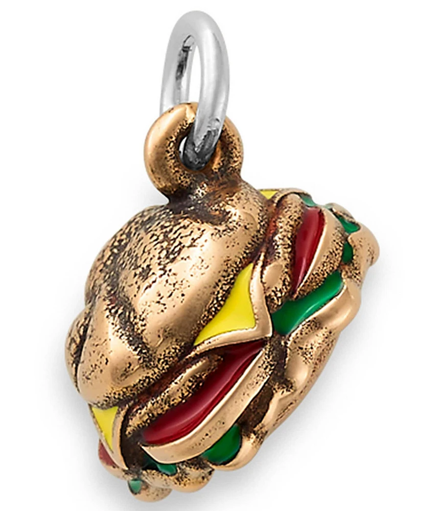 James Avery Enamel Sterling Silver Cheeseburger Novelty Charm
