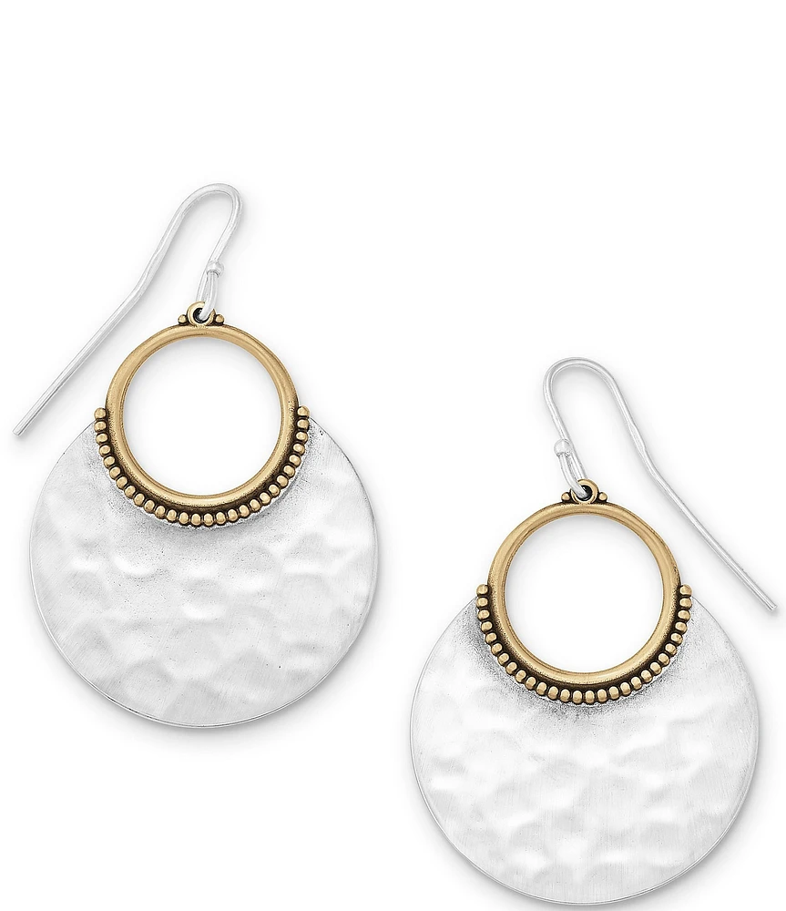 James Avery Hammered Eclipse Puffy Orbital Drop Earrings