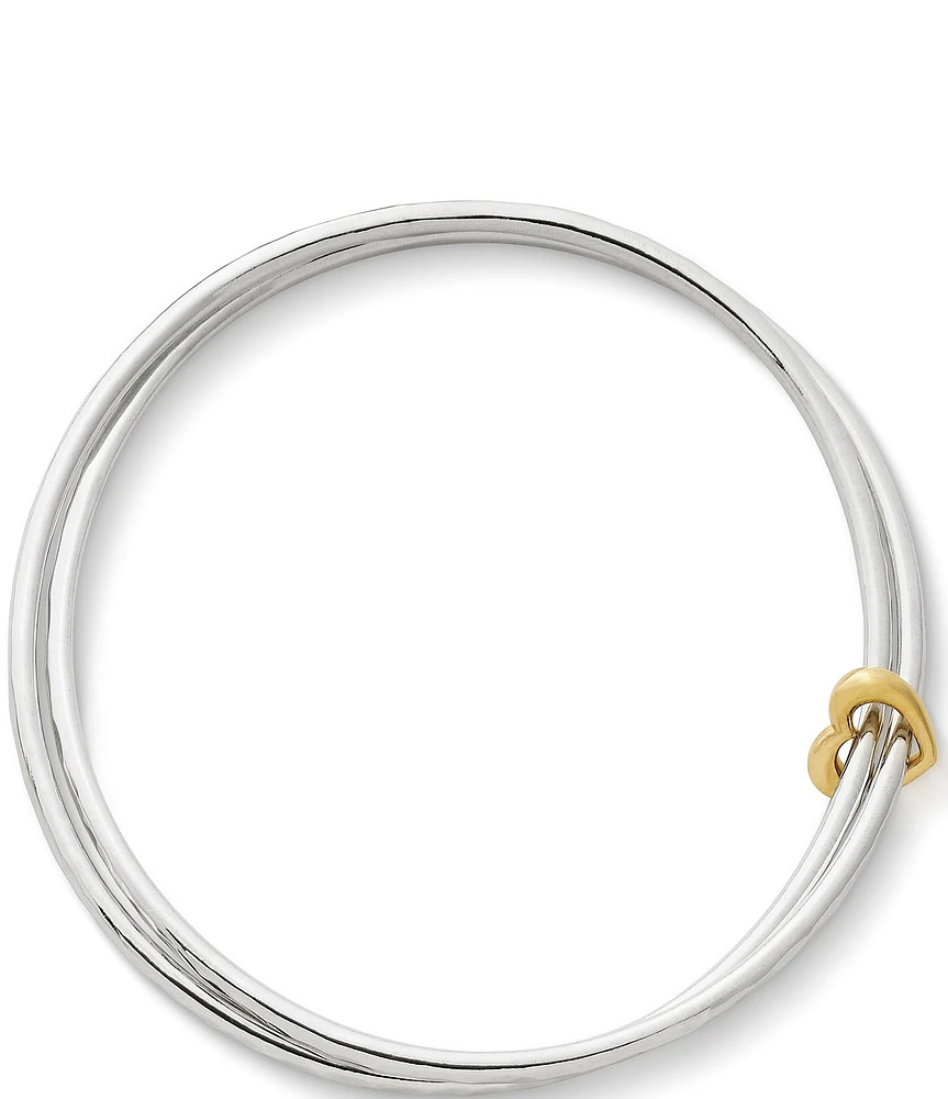 James Avery Heart of Gold 14K Combo Bangle Bracelet