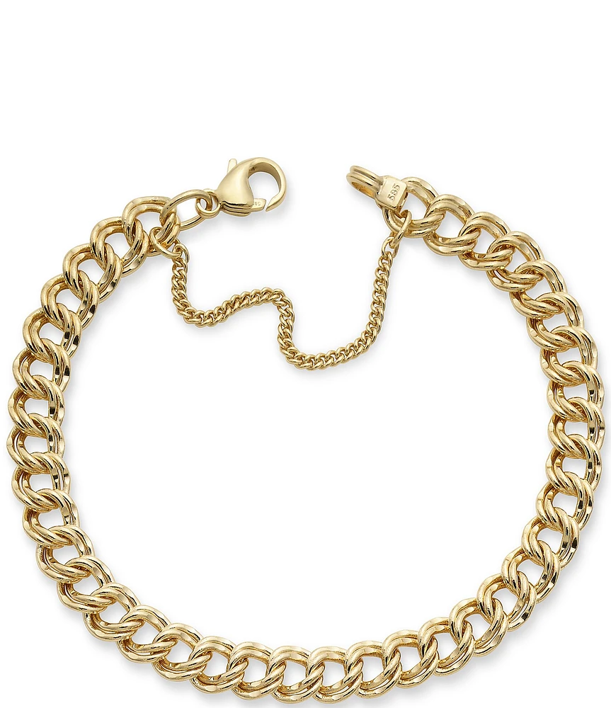 James Avery Double Curb Charm Chain Bracelet