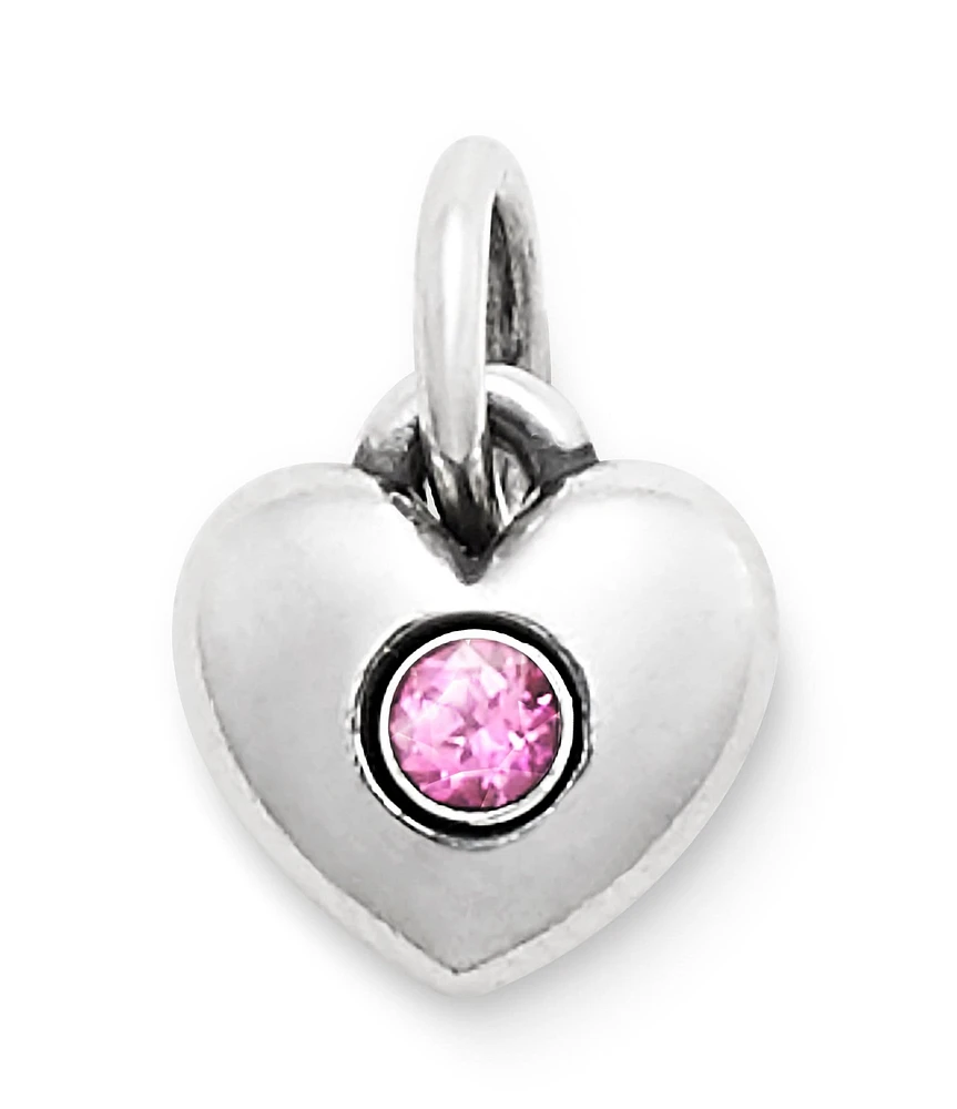 James Avery Keepsake Heart Birthstone with Gem Charm