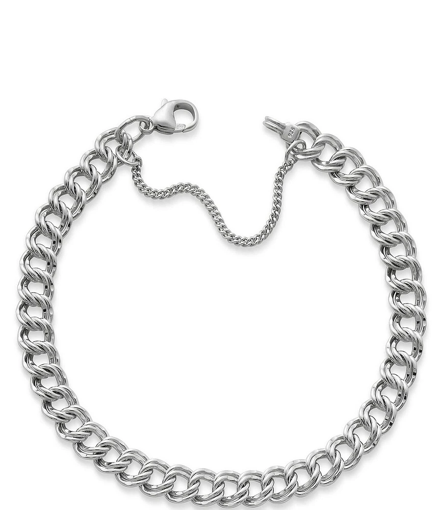 James Avery Medium Double Curb Chain Charm Bracelet