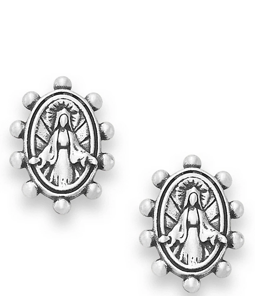 James Avery Virgin Mary Sterling Silver Stud Earrings