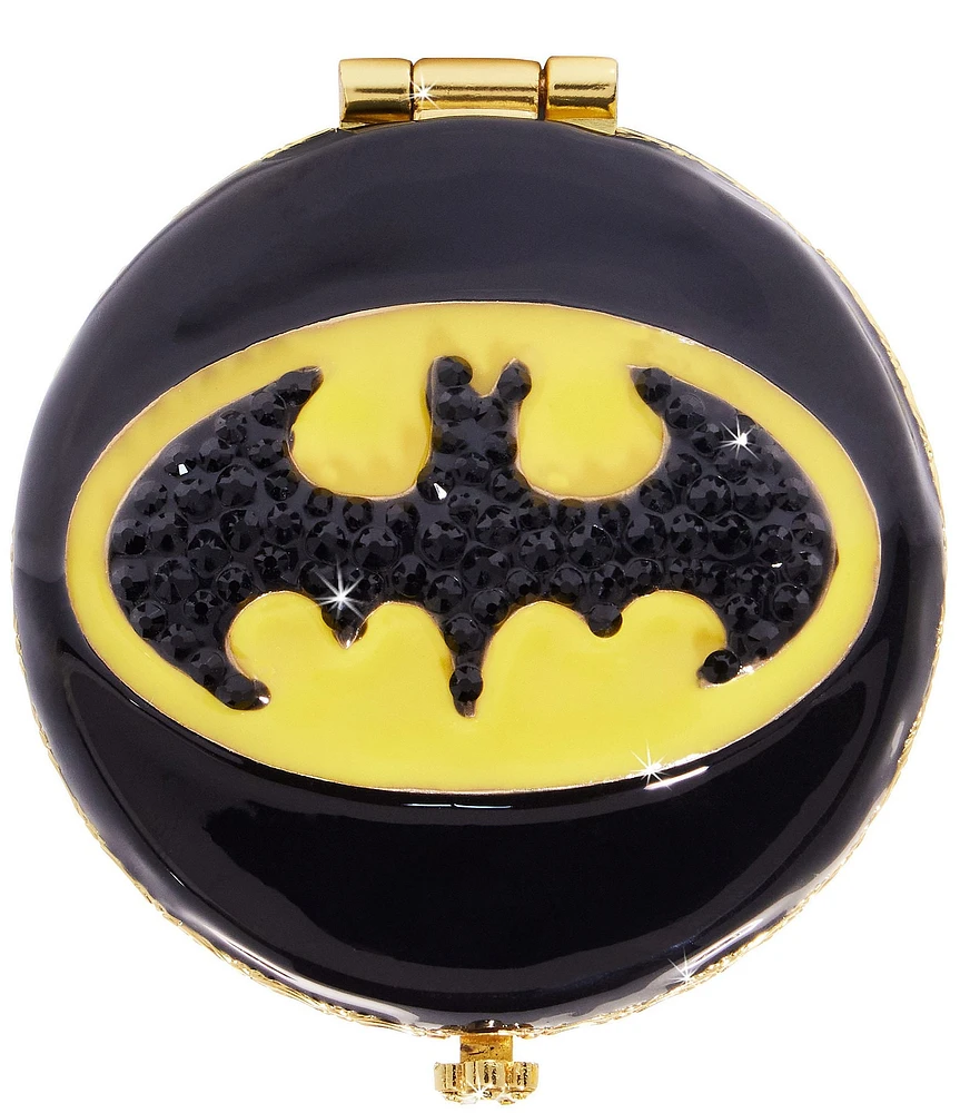 Jay Strongwater Batman Double-Sided Round Compact Mirror