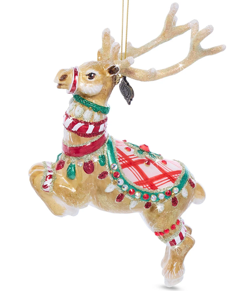 Jay Strongwater Holiday Colleciton Donner Glass Ornament