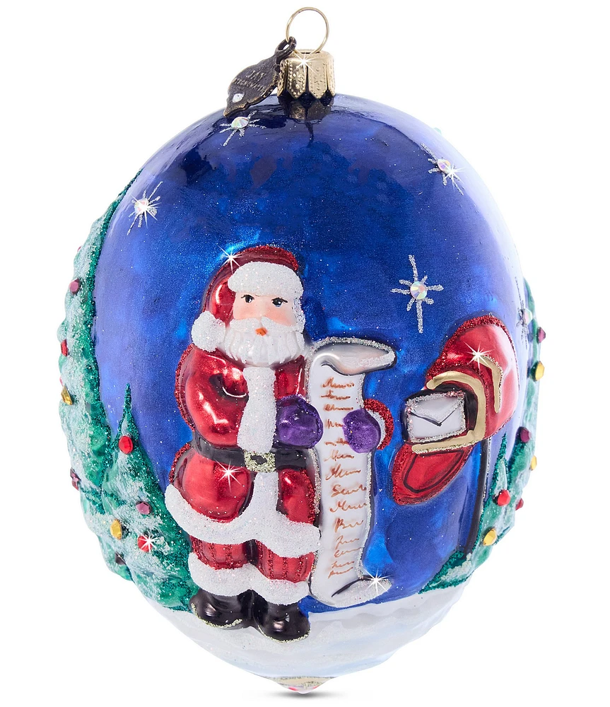 Jay Strongwater Holiday Collection Christmas Delivery Glass Ornament