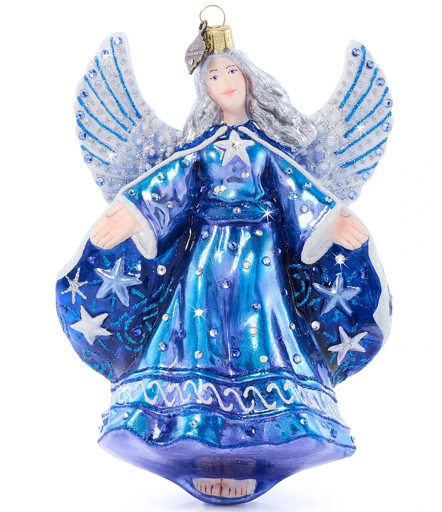 Jay Strongwater Holiday Collection Night Angel Glass Ornament