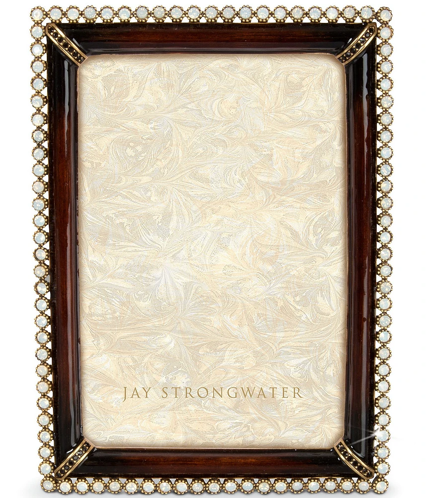 Jay Strongwater Lorraine Stone Edge Inspired-Safari 4#double; x 6#double; Picture Frame