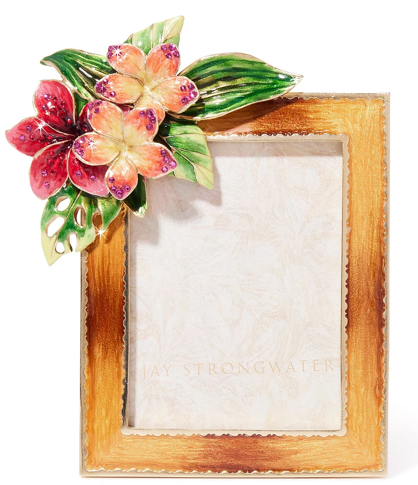 Jay Strongwater Tropical Flower Picture Frame