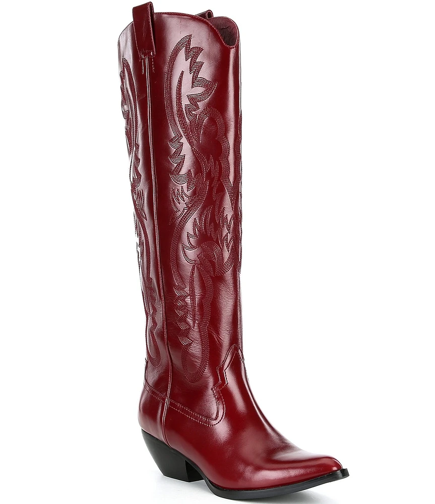 Jeffrey Campbell Calvera Leather Tall Western Boots