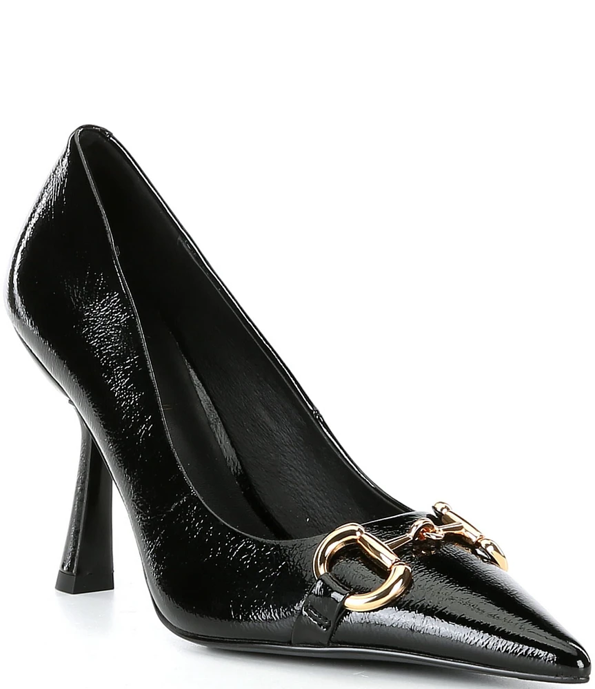 Jeffrey Campbell Estella Patent Leather Bit Buckle Pumps