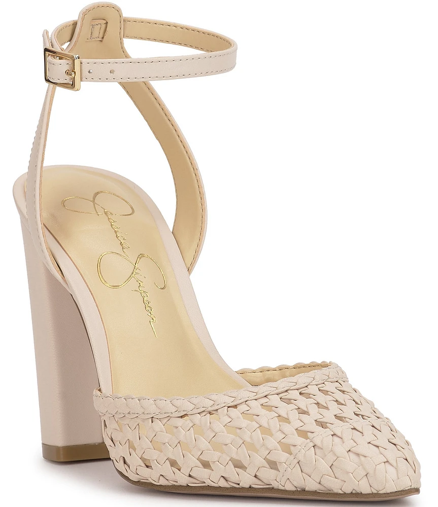 Jessica Simpson Nariro Woven Ankle Strap Pumps