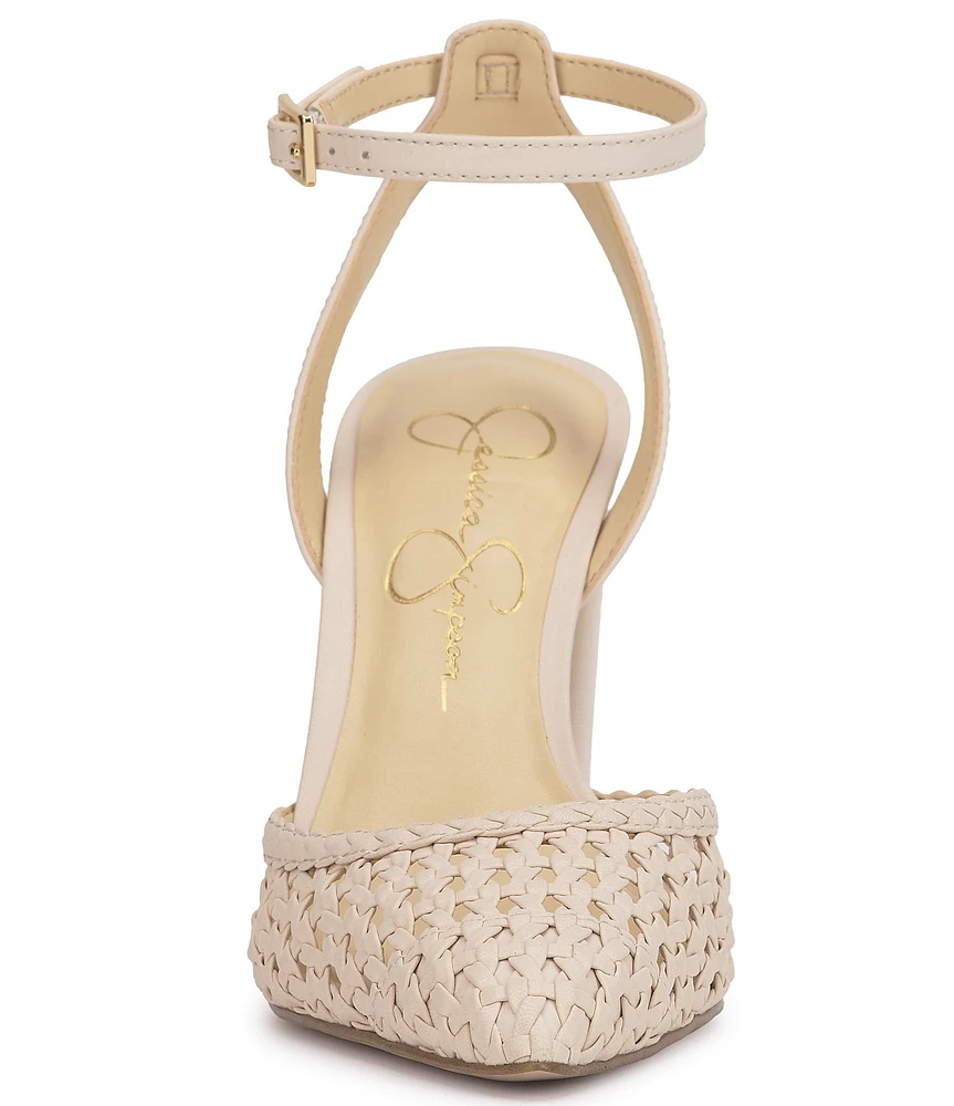 Jessica Simpson Nariro Woven Ankle Strap Pumps