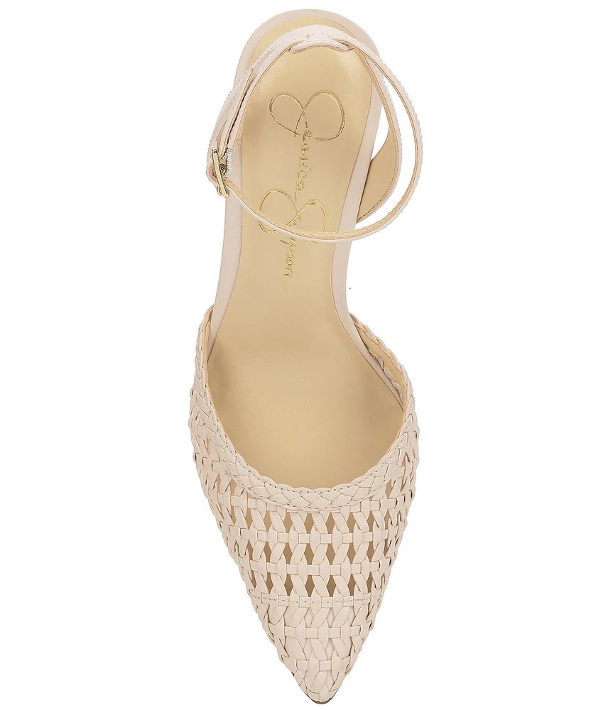 Jessica Simpson Nariro Woven Ankle Strap Pumps