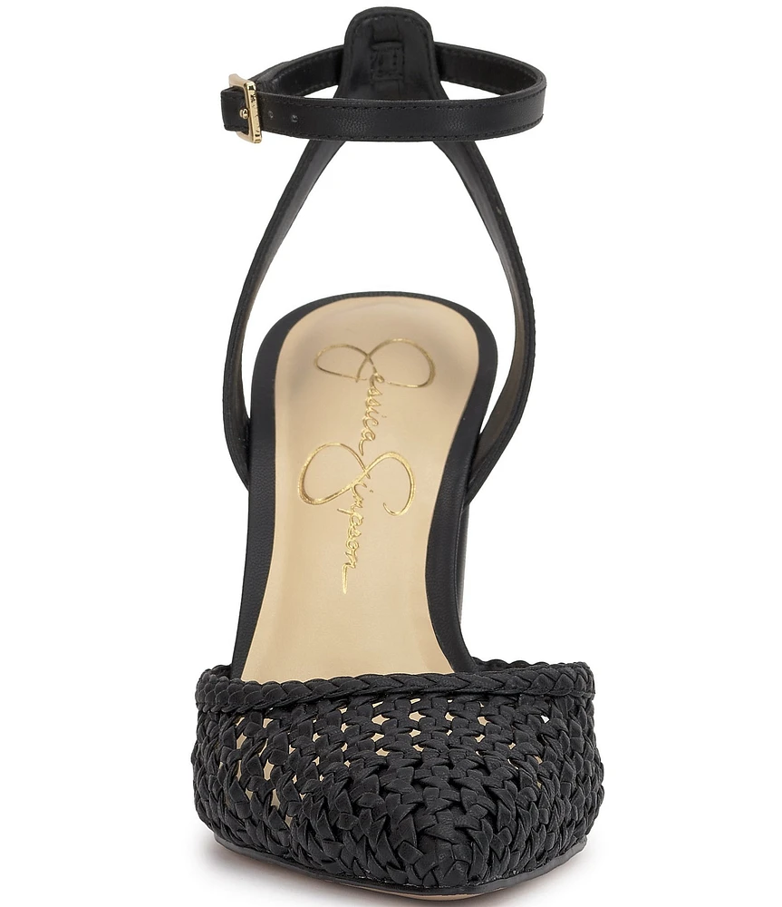 Jessica Simpson Nariro Woven Ankle Strap Pumps