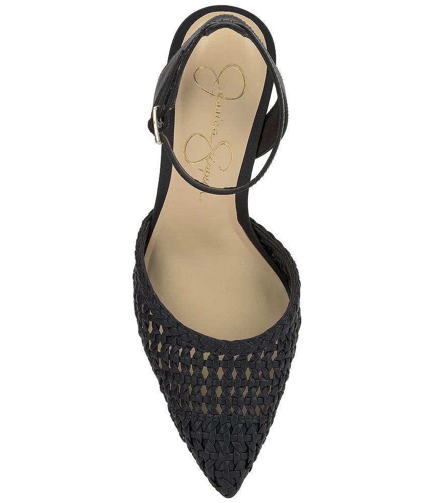 Jessica Simpson Nariro Woven Ankle Strap Pumps