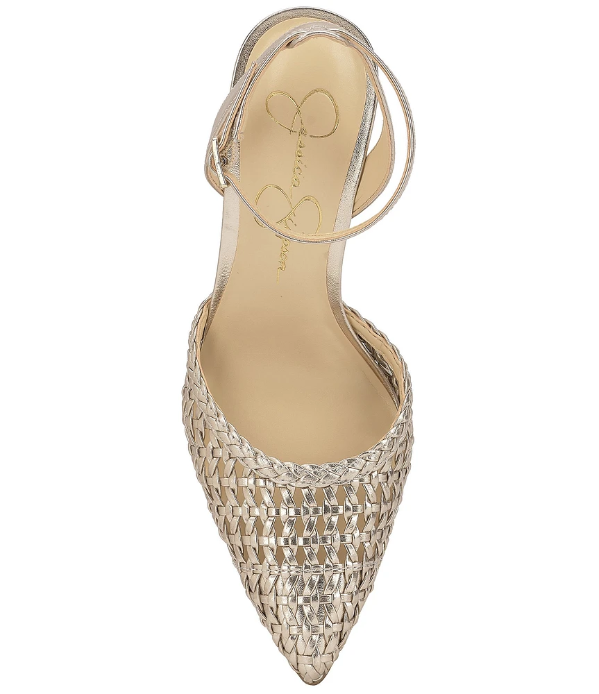 Jessica Simpson Nariro Woven Ankle Strap Pumps