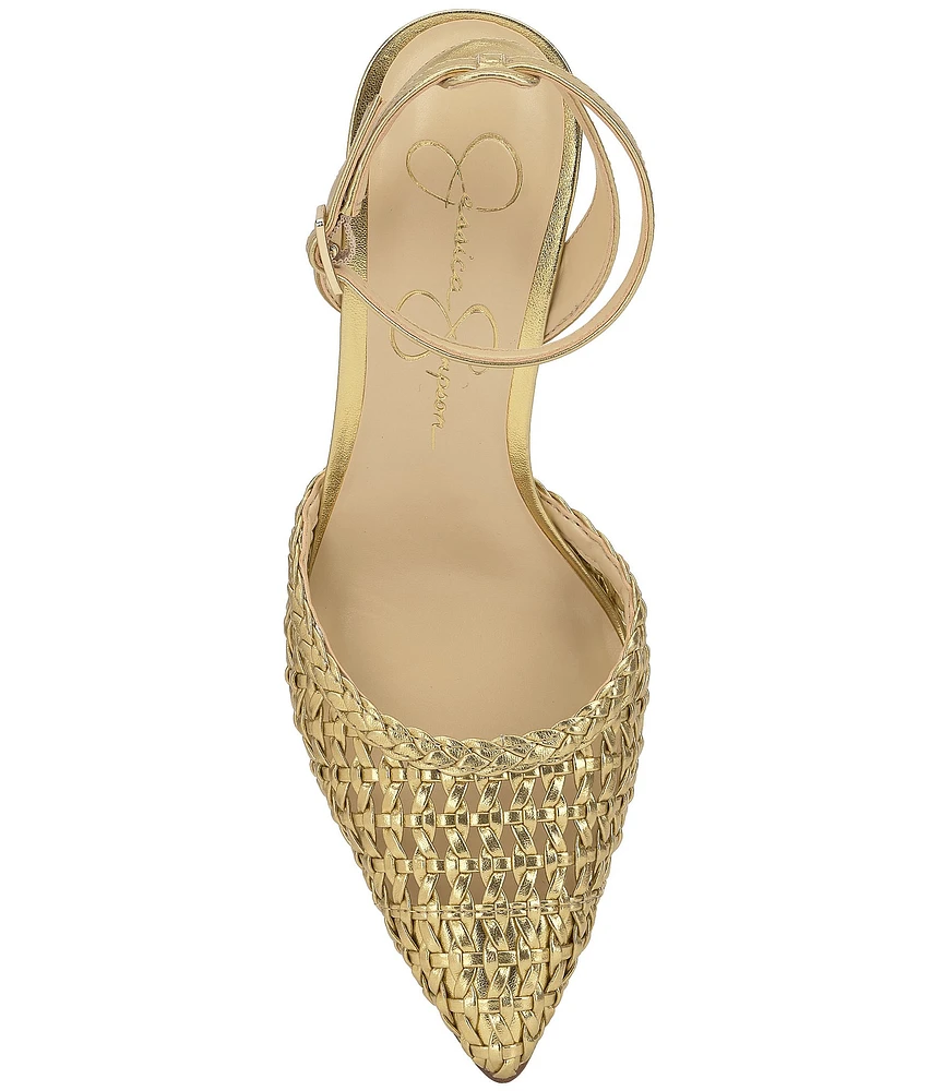 Jessica Simpson Nariro Woven Ankle Strap Pumps