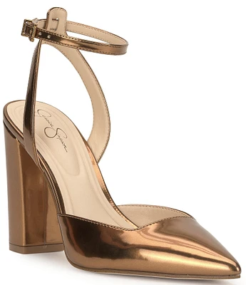 Jessica Simpson Nazela Patent Ankle Strap Dress Pumps