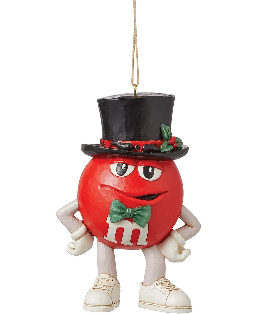 Jim Shore M&M's® Red Character with Top Hat Hanging Ornament