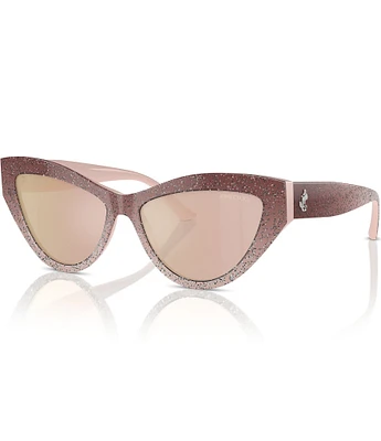 Jimmy Choo JC5004 55mm Glitter Cat Eye Statement Sunglasses