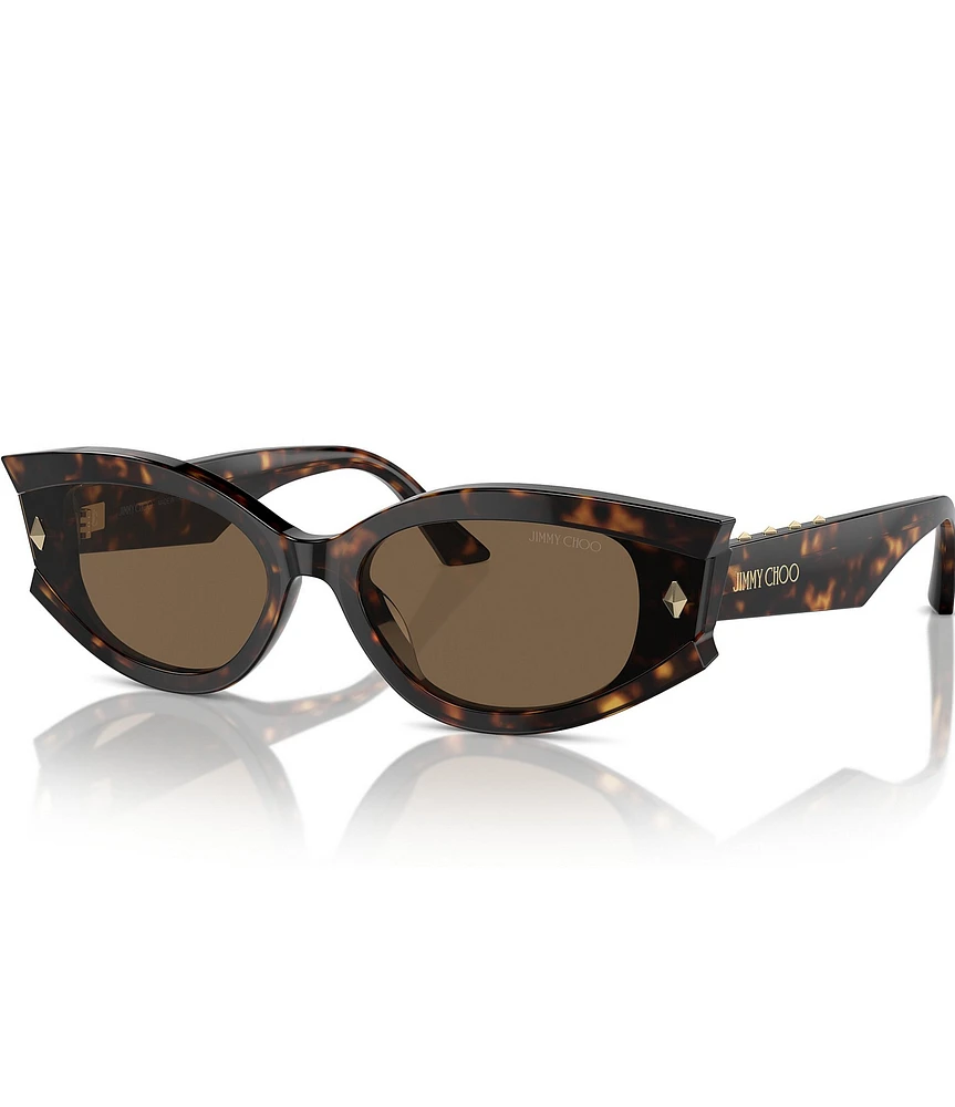 Jimmy Choo JC5015U 62mm Tortoise Oval Statement Sunglasses