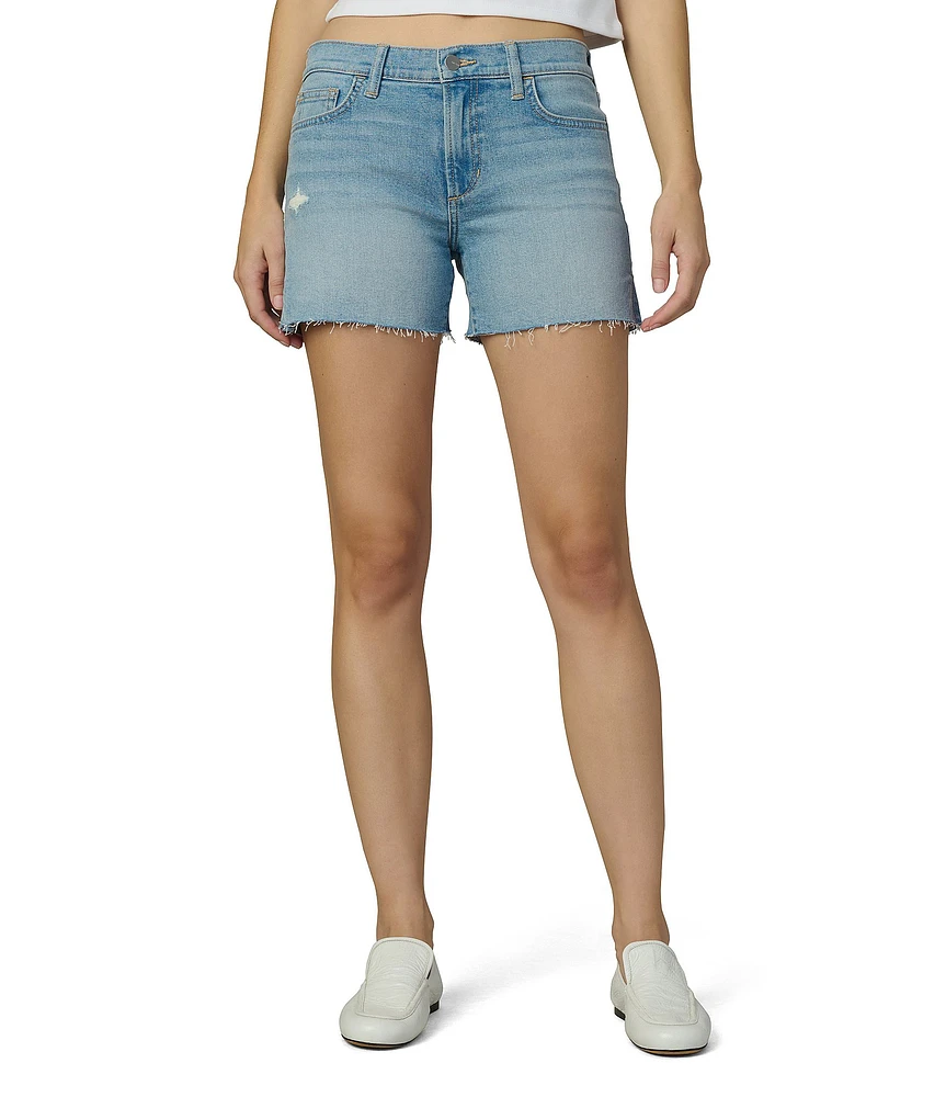 Joe's Jeans The Ozzie Mid Rise Raw Hem Denim Shorts