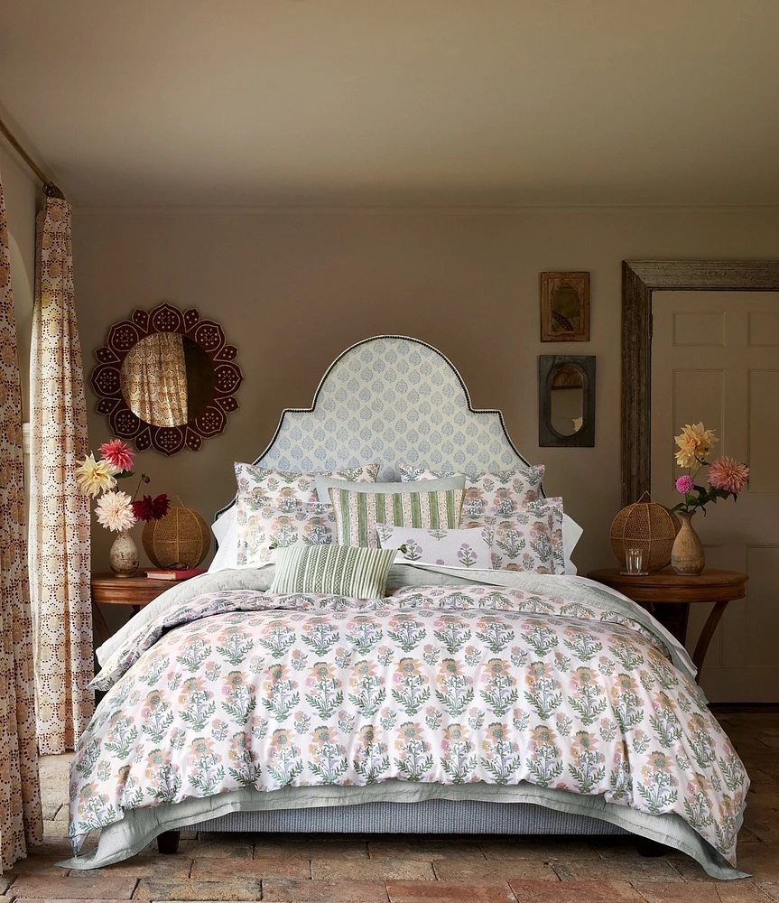 John Robshaw Organic Long Staple Cotton Percale Hina Duvet Cover