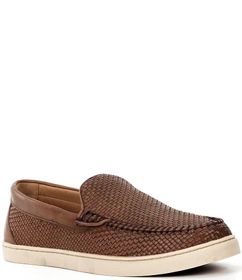 Johnnie-O Men's La Jolla Woven Leather Venetian Loafers