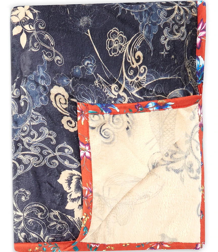 JOHNNY WAS Olivia Travel Reversible Blanket