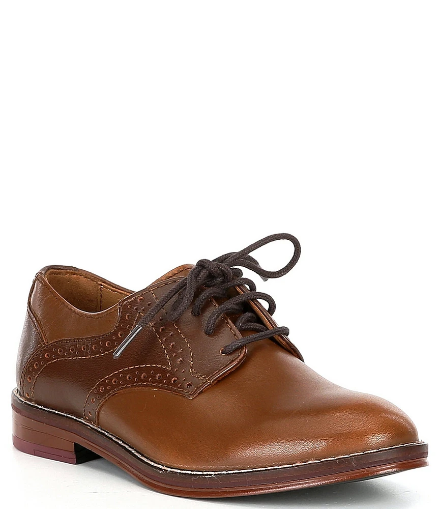 Johnston & Murphy Boys' Conard Leather Saddle Brogue Detail Oxfords (Toddler)