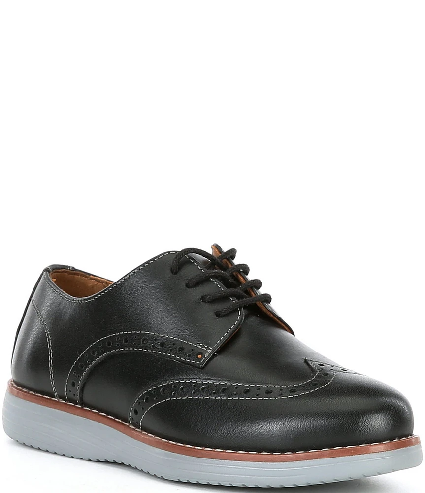 Johnston & Murphy Boys' Upton Leather Lace Up Wingtip Oxfords (Youth)