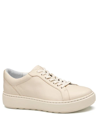 Johnston & Murphy Cammie Lace Up Leather Platform Sneakers