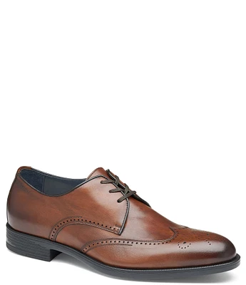 Johnston & Murphy Collection Men's Flynch Leather Wingtip Lace Up Oxfords