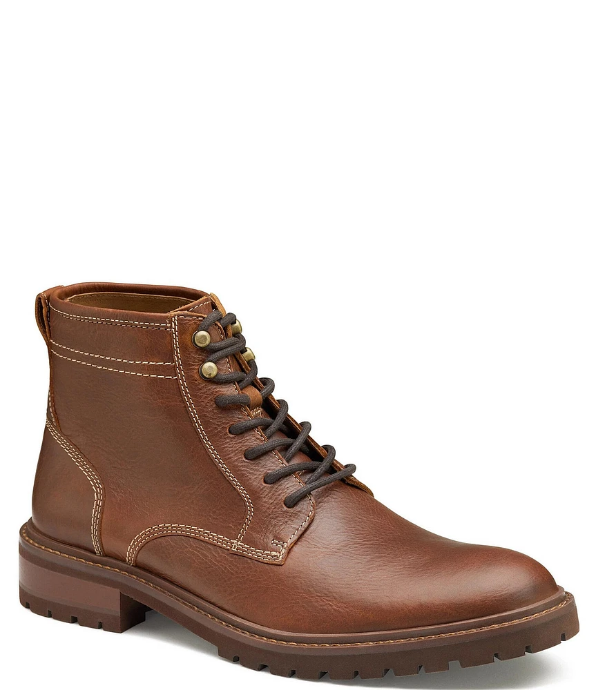 Johnston & Murphy Men's Barrett Leather Plain Toe Boots